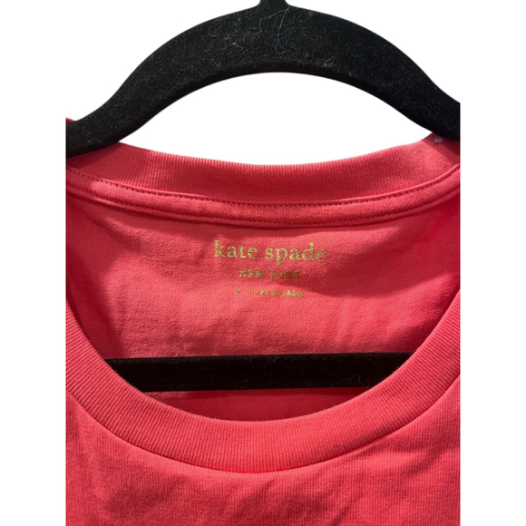 Kate Spade Trapeze Knit Sleeveless Dress Size Small Ruffles Pink Stretch Casual - Picture 2 of 5